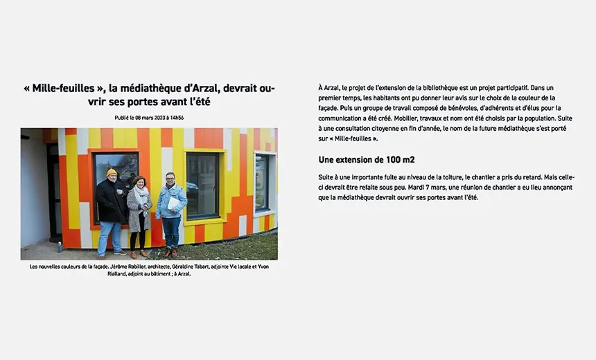 Rabiller Jerome Architecte Billiers EXTENSION DUNE MEDIATHEQUE 2 1